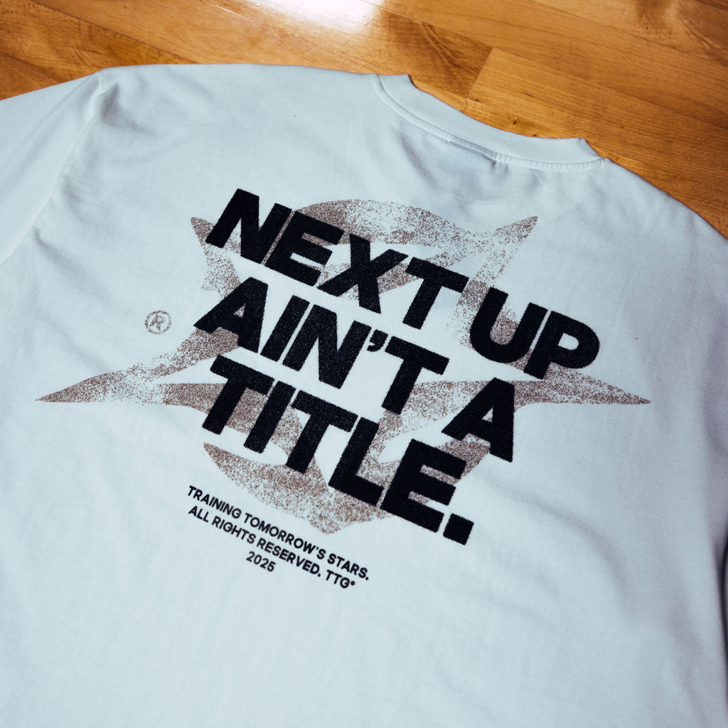 "NEXT UP" OVERSIZED TEE [WHITE]